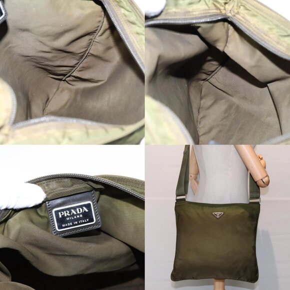 PRADA Shoulder Bag Nylon Khaki Auth yk15402 - Picture 16 of 16
